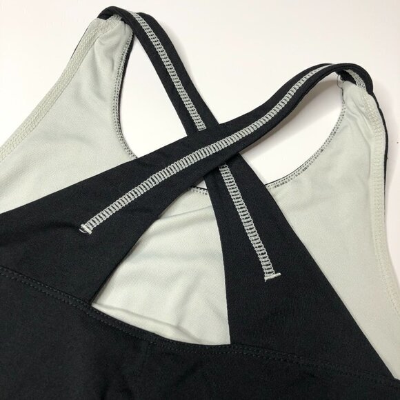 𝅺matrix Racerback Flared White Stitched Black Active Stretchy Tank Top SIZE XS - Picture 6 of 11